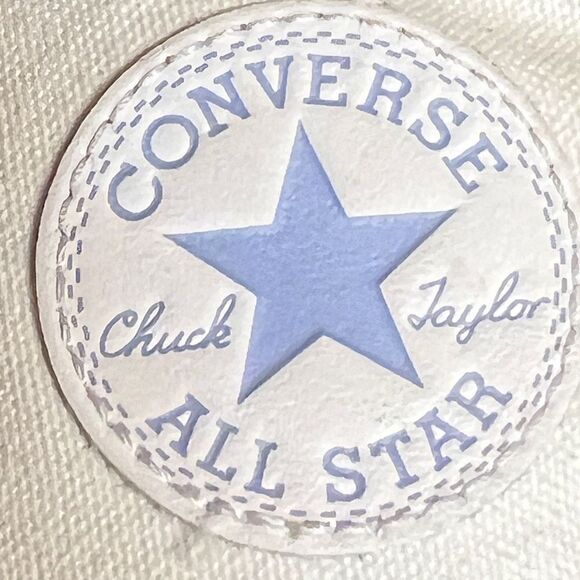 Converse All Star High Tops Junior 3 Disney Frozen White Elsa Glitter - Picture 10 of 12